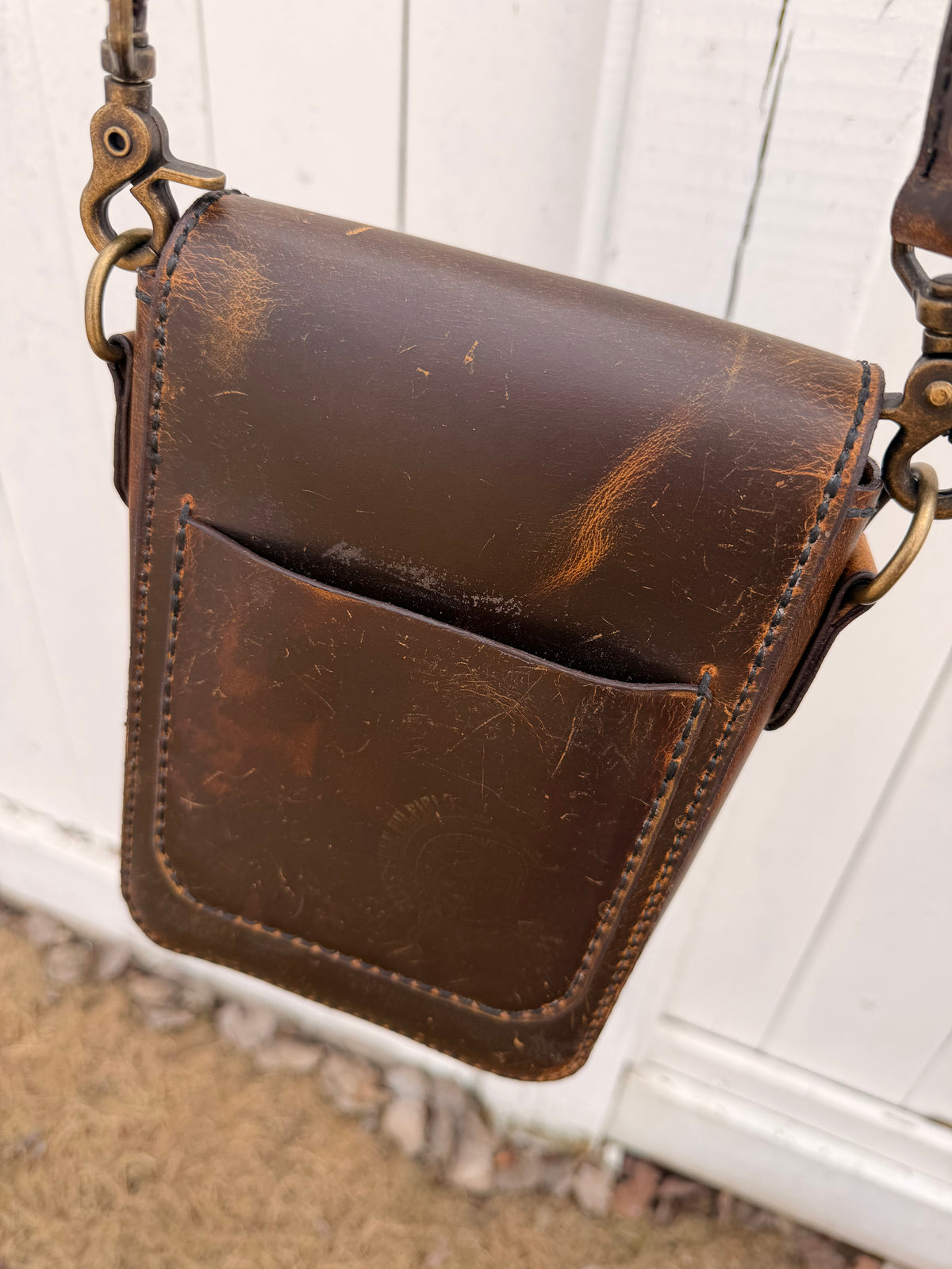 Cross Body Leather Purse Hand Made