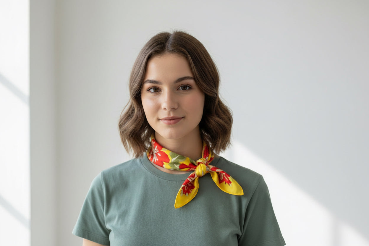 Silk Scarf Hand Made Medium