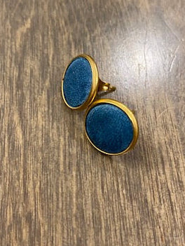 Turquoise Leather Earrings