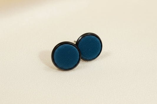 Turquoise Leather Earrings