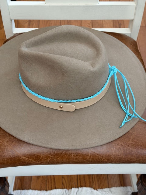 Fedora Hat in Brown/Grey