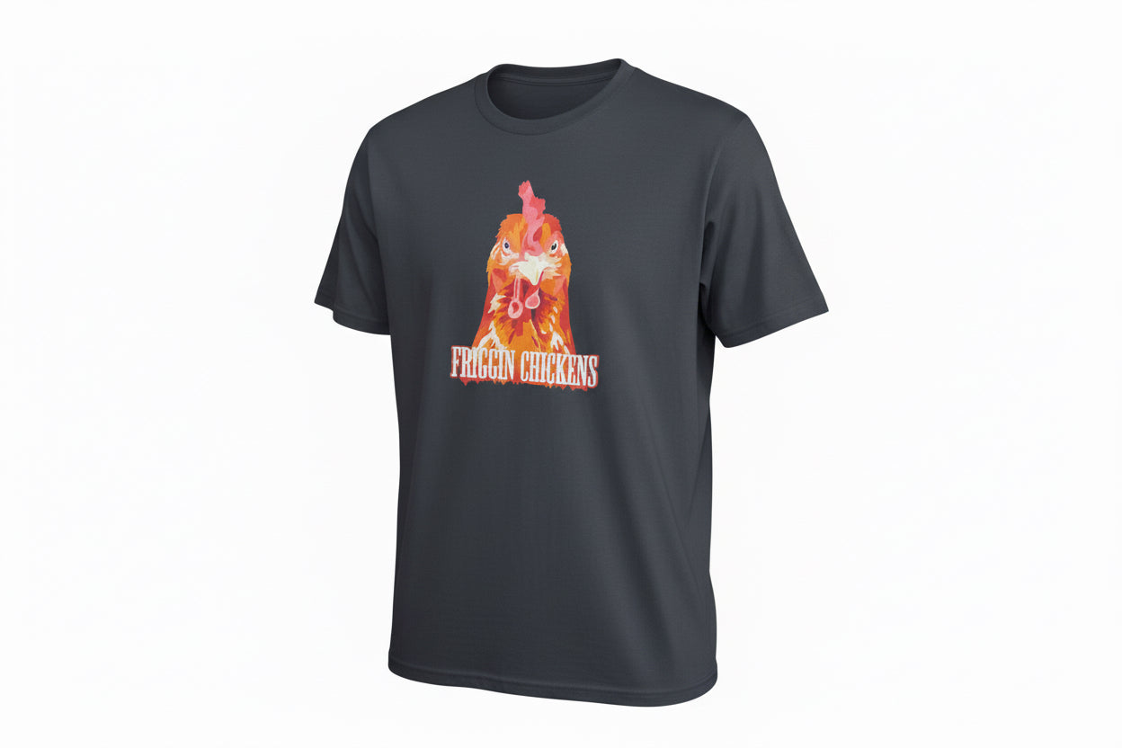 T-shirt Black with Chicken