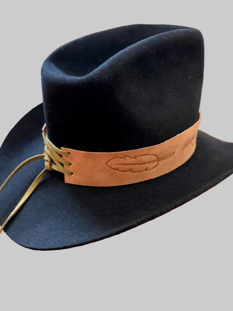 Vintage Cowboy Beaver Hat Co 5X Fur Felt in Black