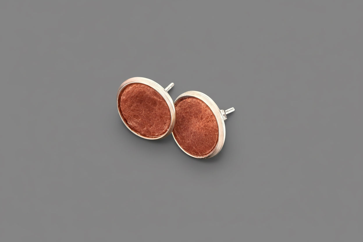 Brown Leather Earrings