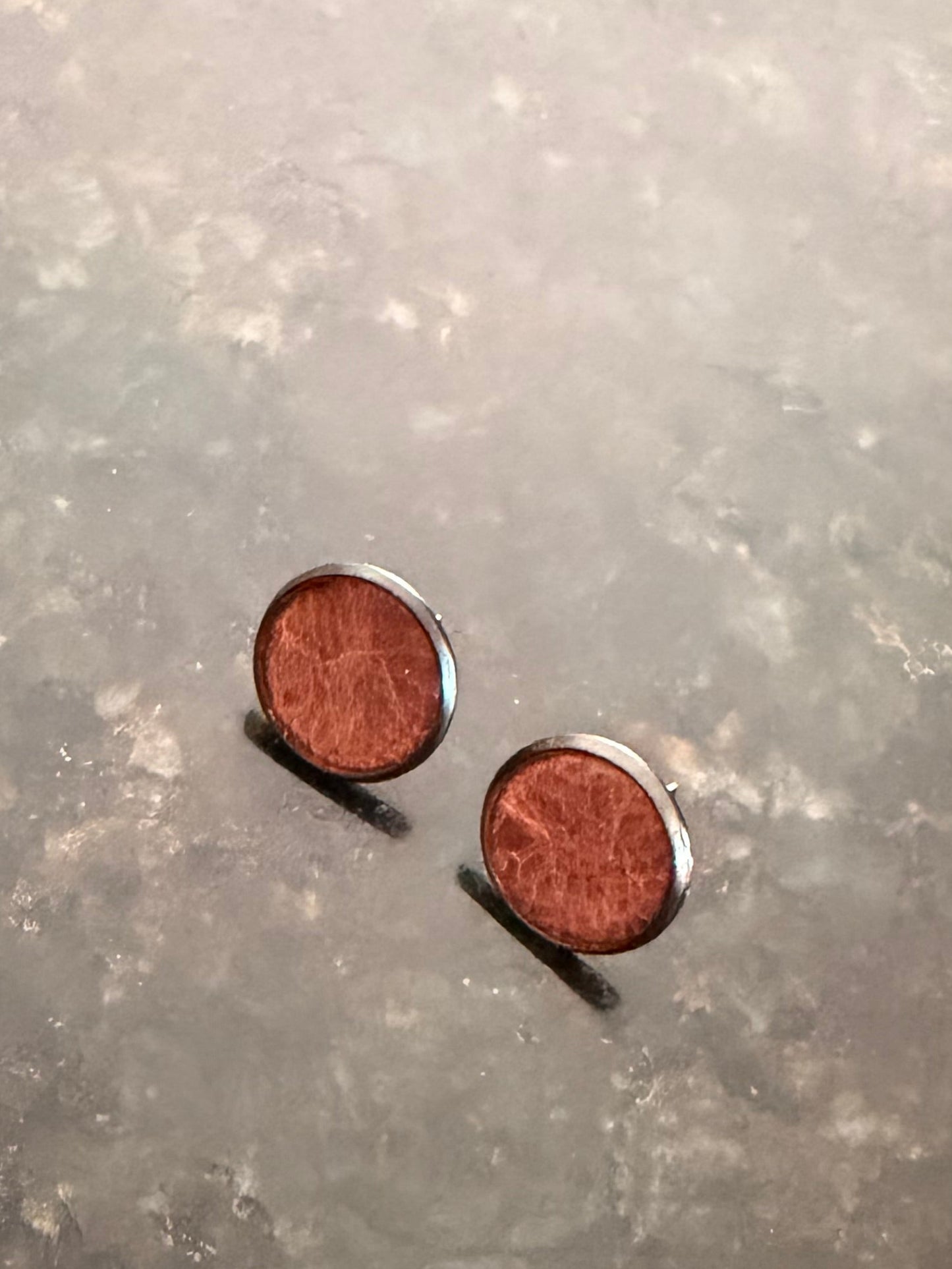 Brown Leather Earrings