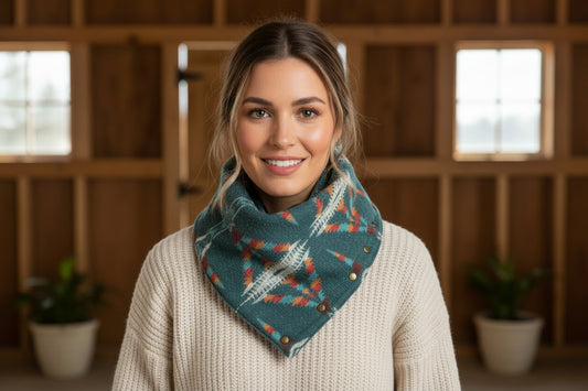 Wool blend Cowl Turquoise or Black
