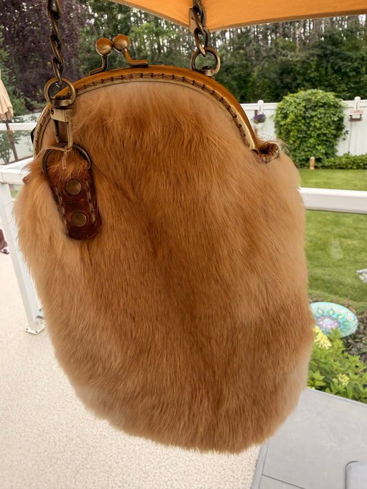 Cross Body Purse Hand Made Rabbit