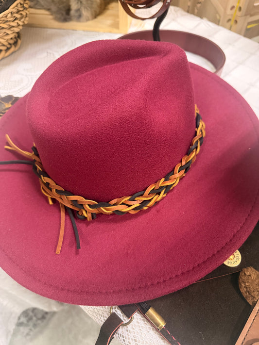 Burgaundy Fedora