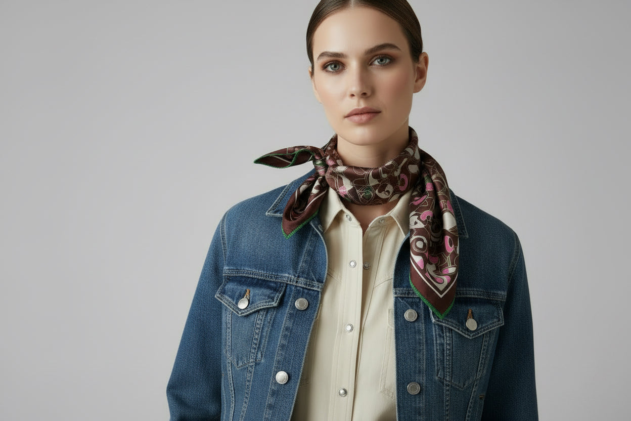 Silk Wild Rag - Brown